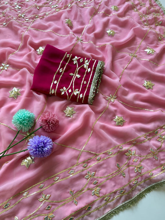 Pure Crystal tissue saree