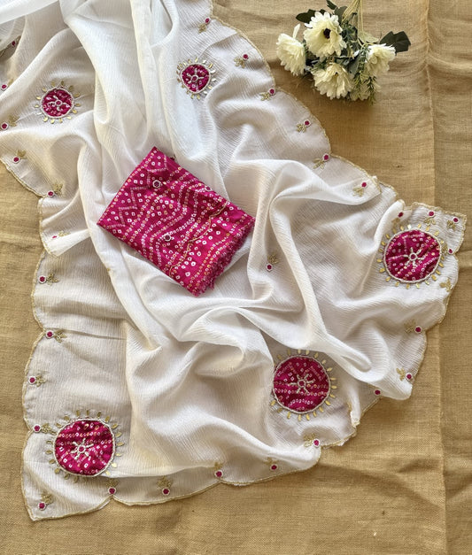 Chiffon Crush ( Off-White color )