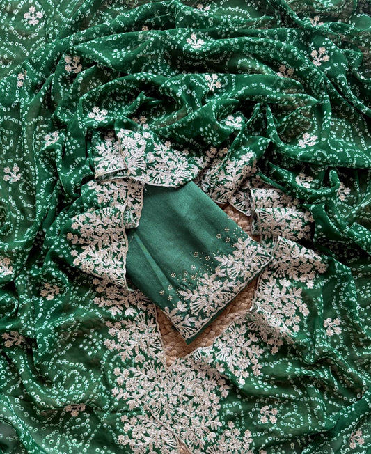 Georgette Bandhej Saree