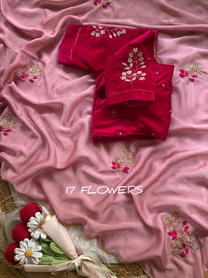 Rangoli silk Handwork Saree