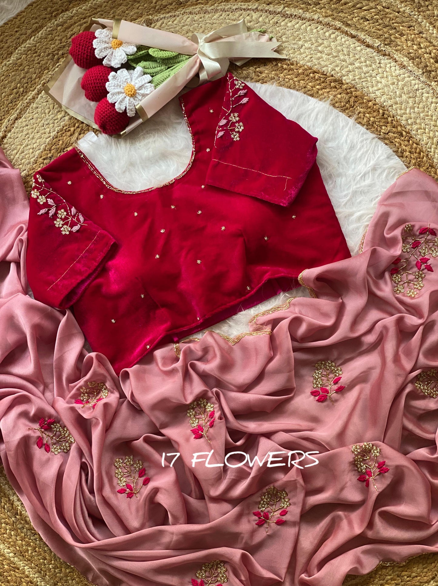 Rangoli silk Handwork Saree