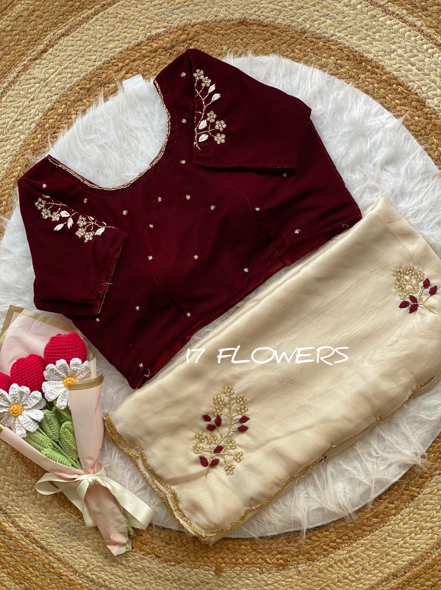 Rangoli silk Handwork Saree