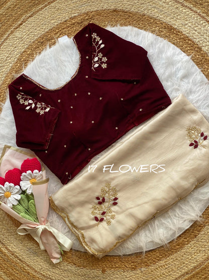 Rangoli silk Handwork Saree