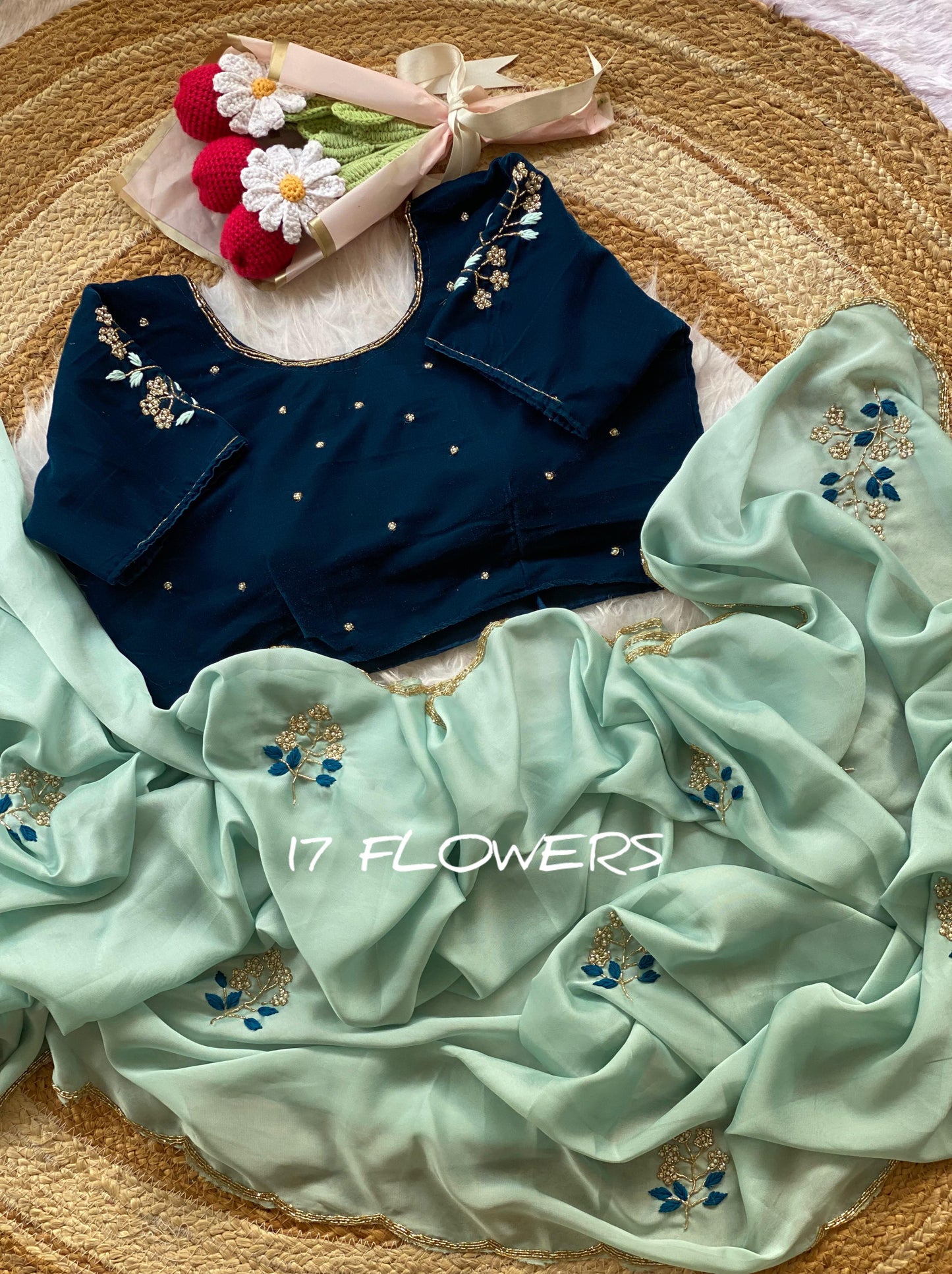 Rangoli silk Handwork Saree