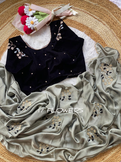 Rangoli silk Handwork Saree