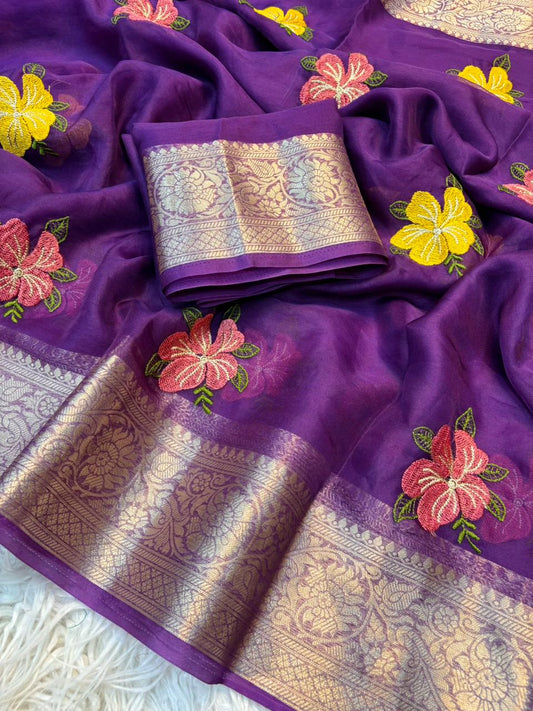 Kanchipuram Organza Saree
