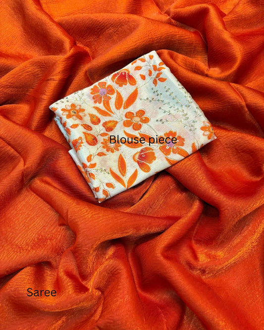 Space Silk Crush Saree