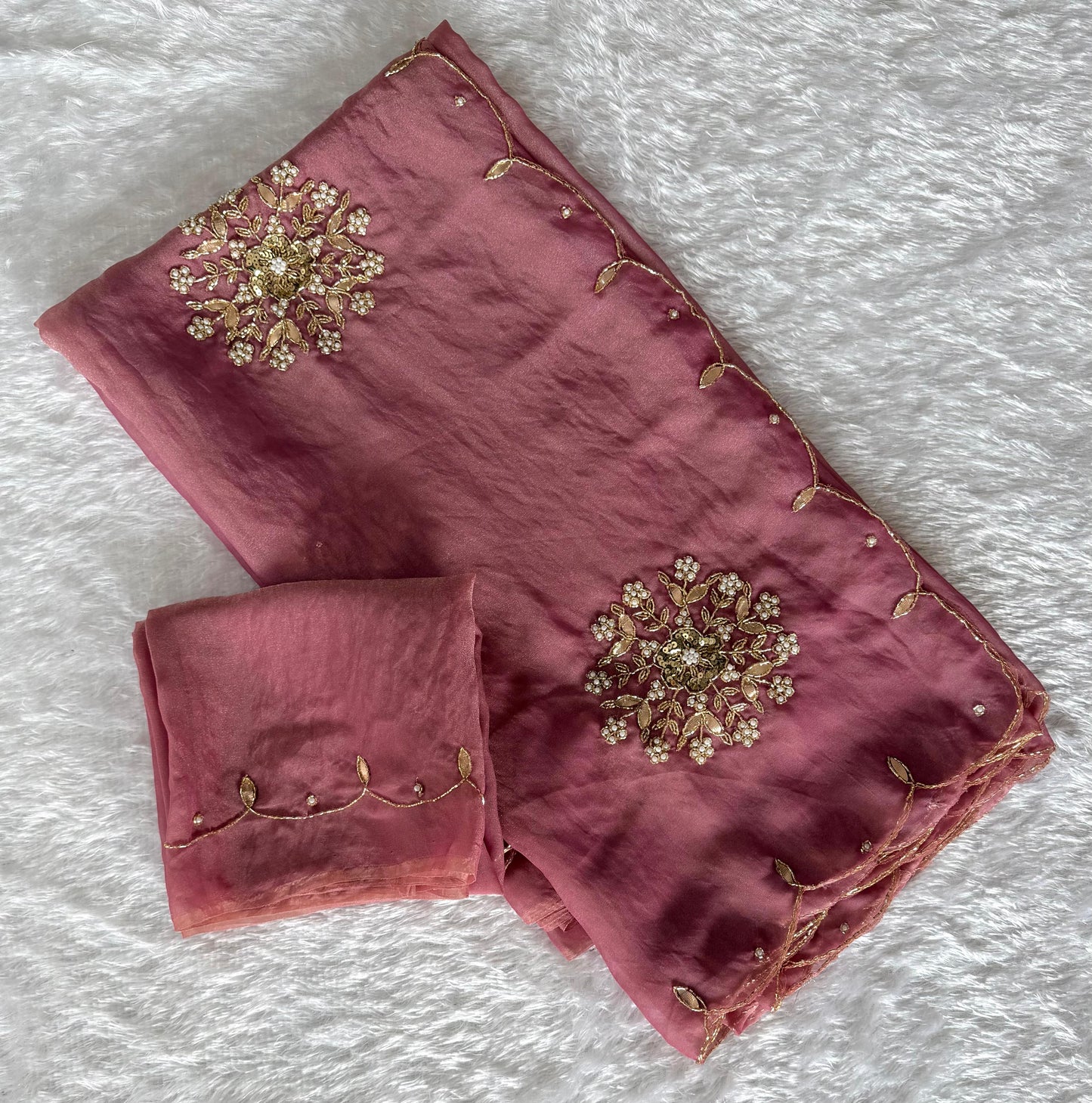 soft two tone tissue Saree