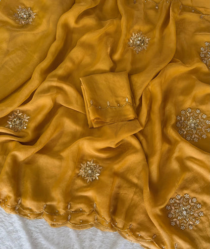 soft two tone tissue Saree