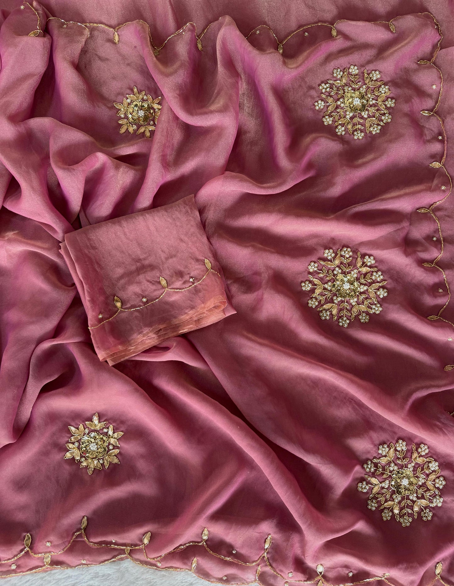 soft two tone tissue Saree