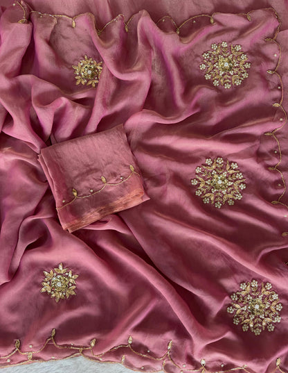 soft two tone tissue Saree