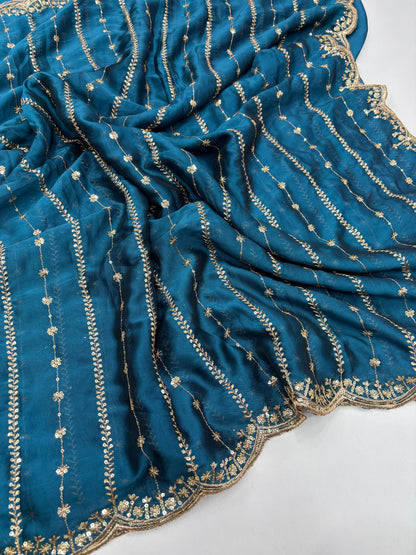 Rangoli Sequence Saree