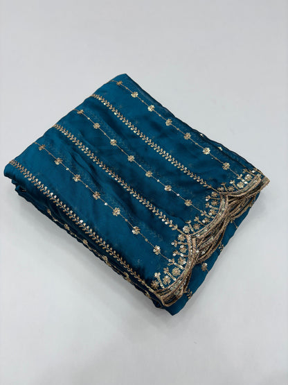 Rangoli Sequence Saree