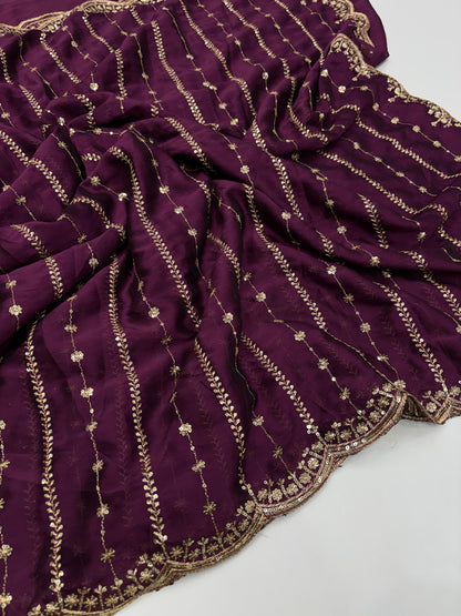 Rangoli Sequence Saree