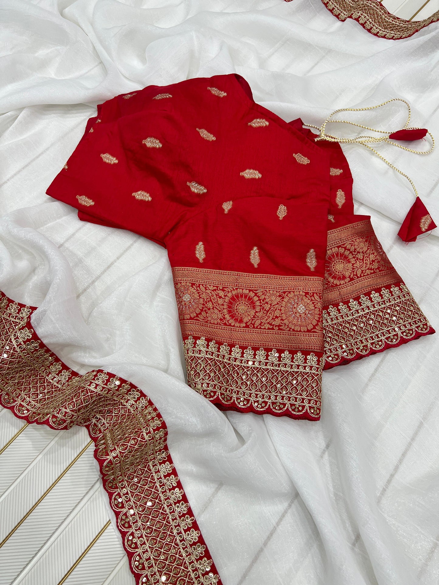 Durga Puja Special (White Red)