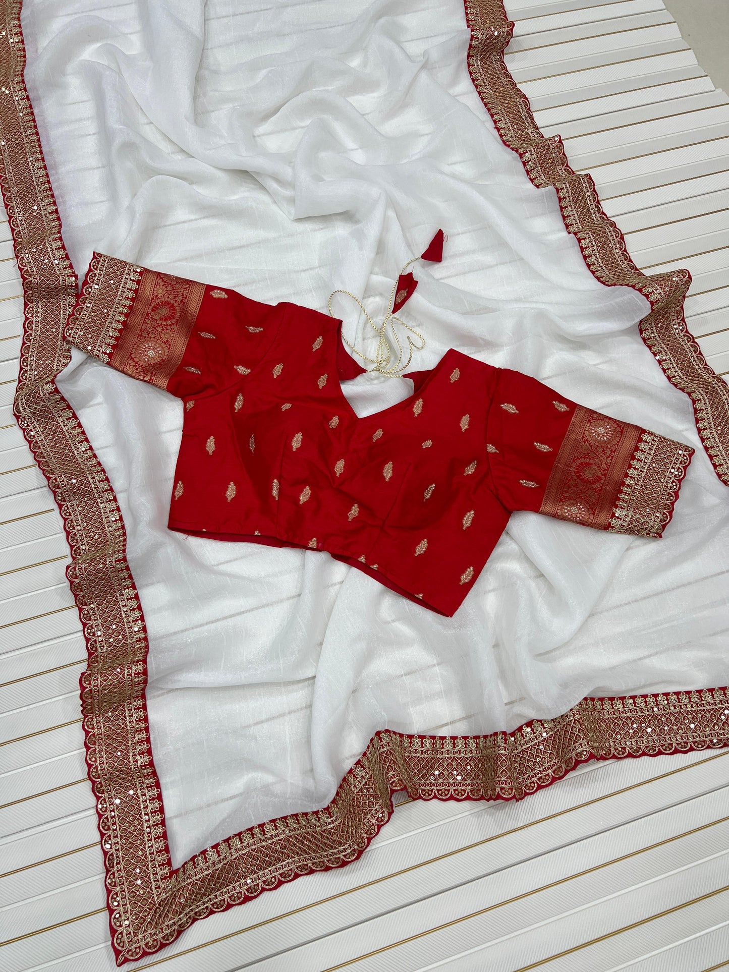 Durga Puja Special (White Red)