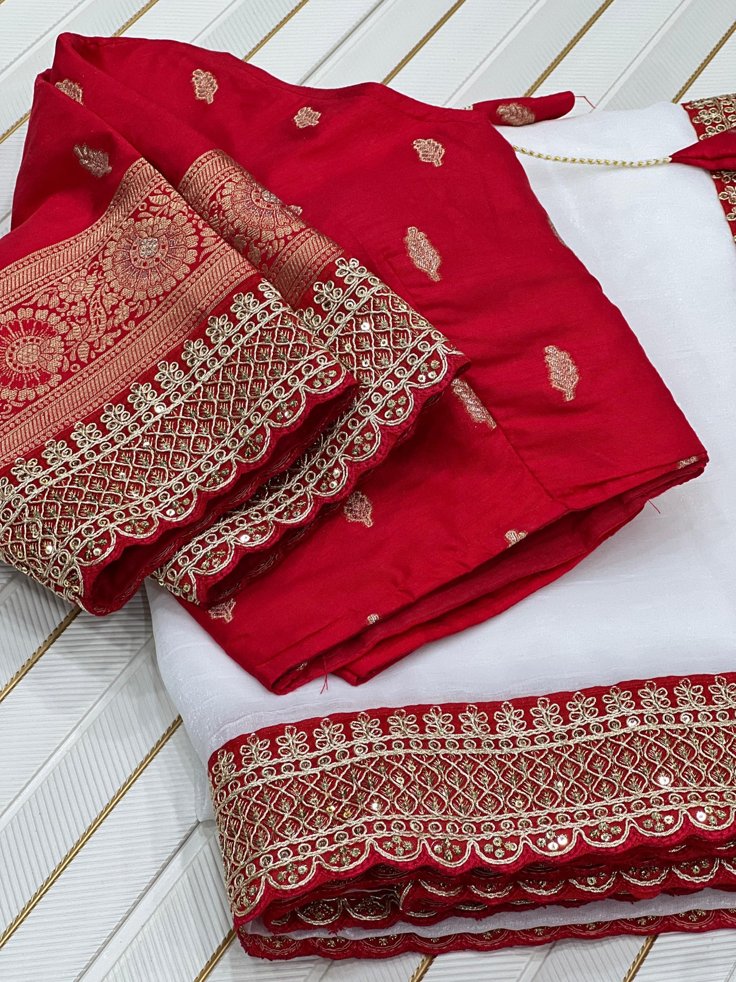 Durga Puja Special (White Red)