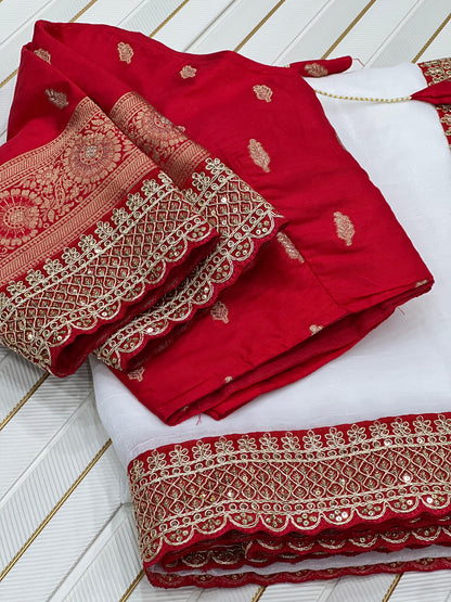 Durga Puja Special (White Red)