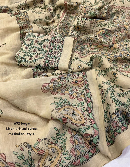 Madhubani linen