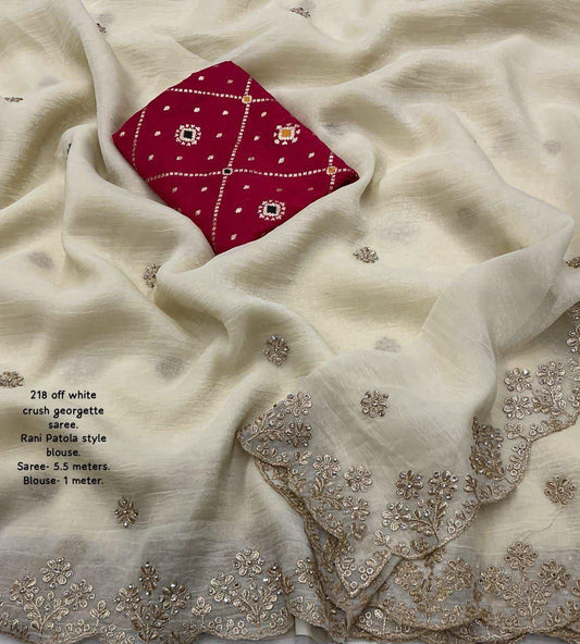 soft crunchy crush saree