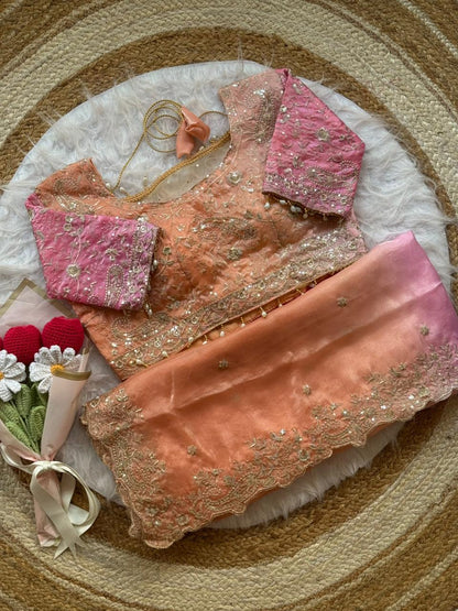 Pedding space silk saree