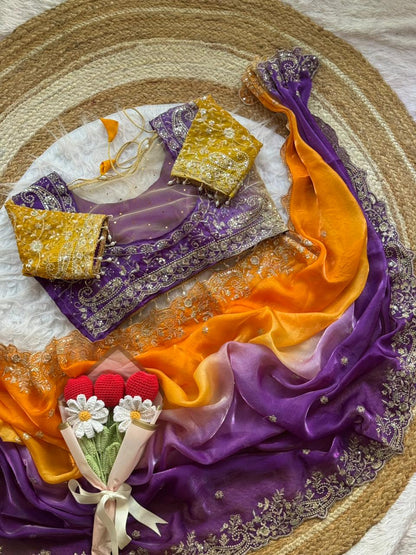 Pedding space silk saree