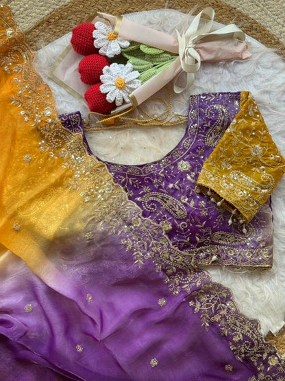 Pedding space silk saree