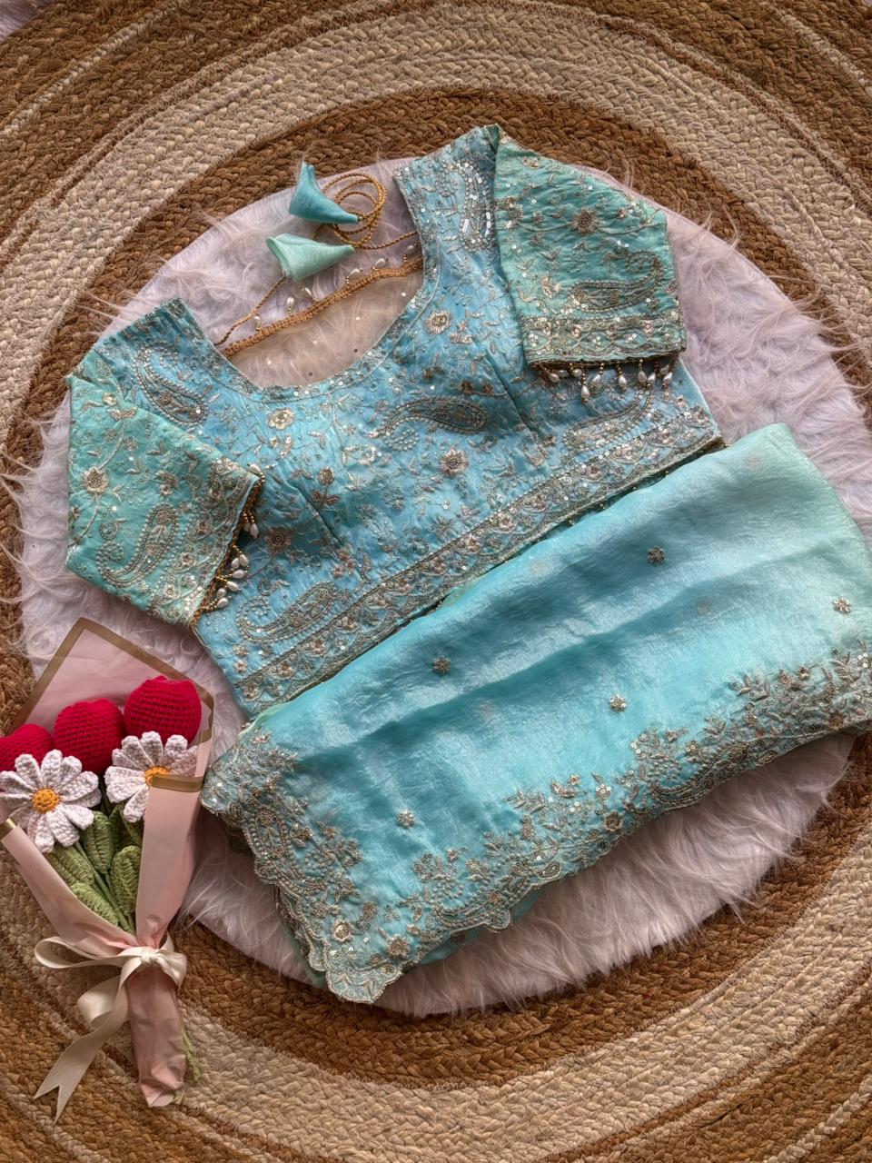 Pedding space silk saree