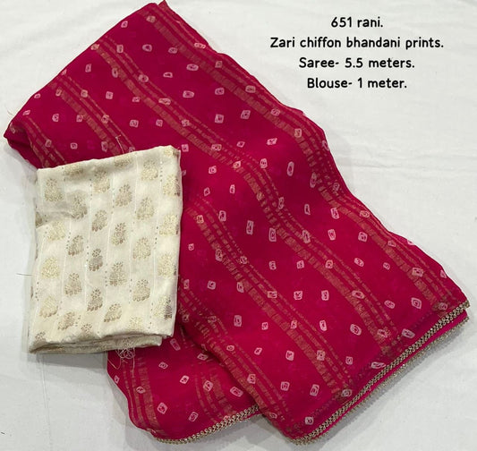 Traditional style bhandani saree