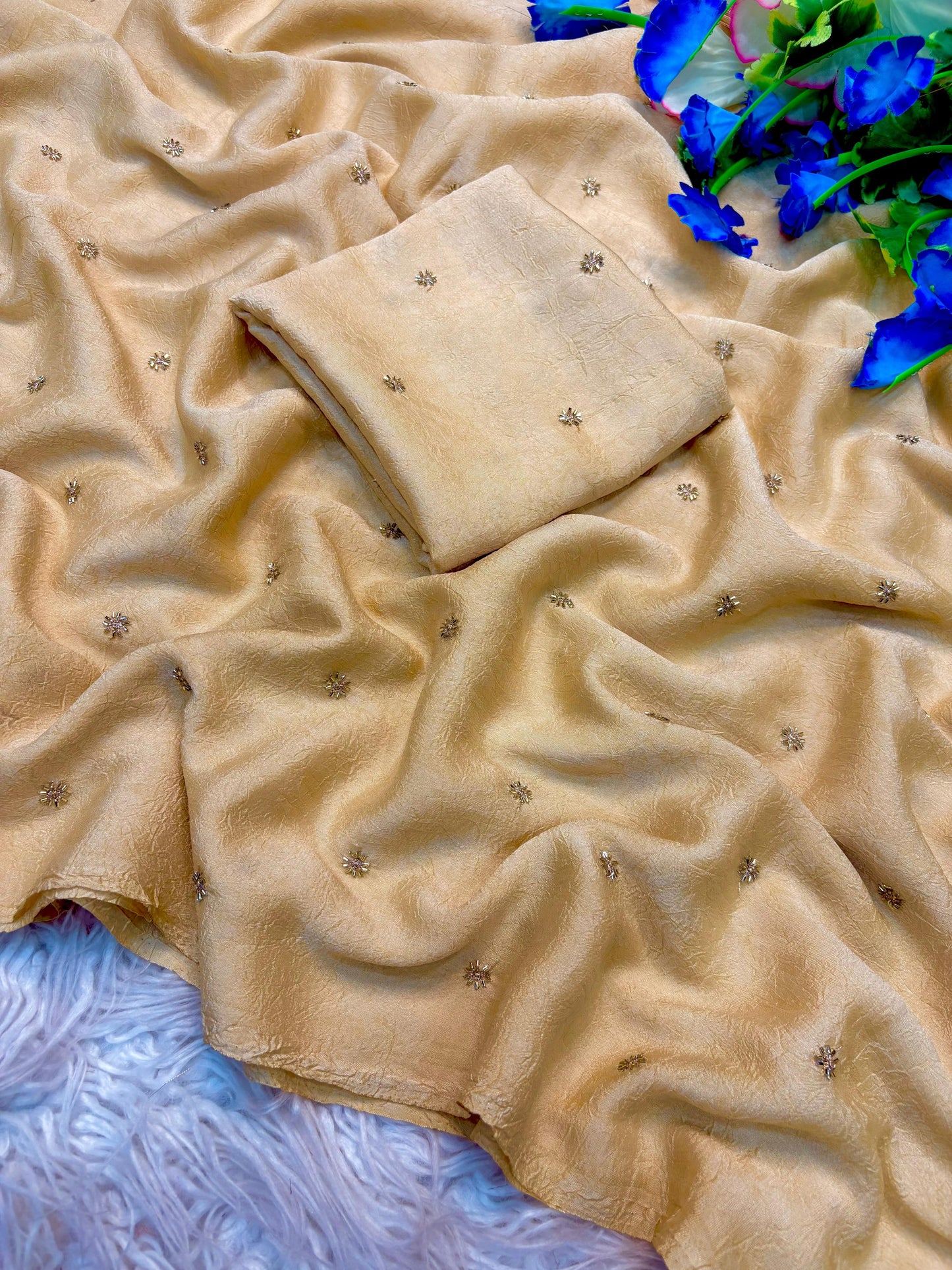 Rangoli Crush Fabric Saree