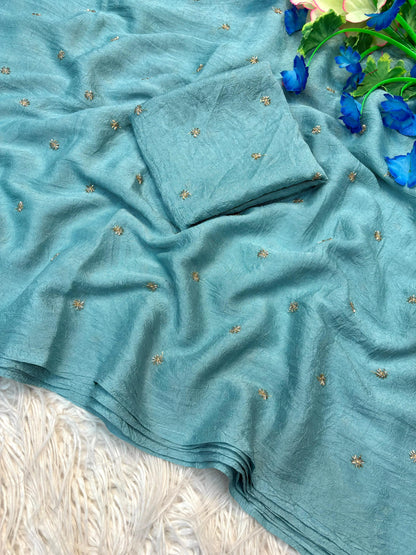 Rangoli Crush Fabric Saree