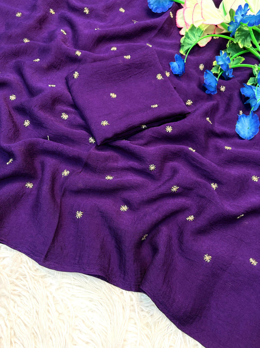 Rangoli Crush Fabric Saree