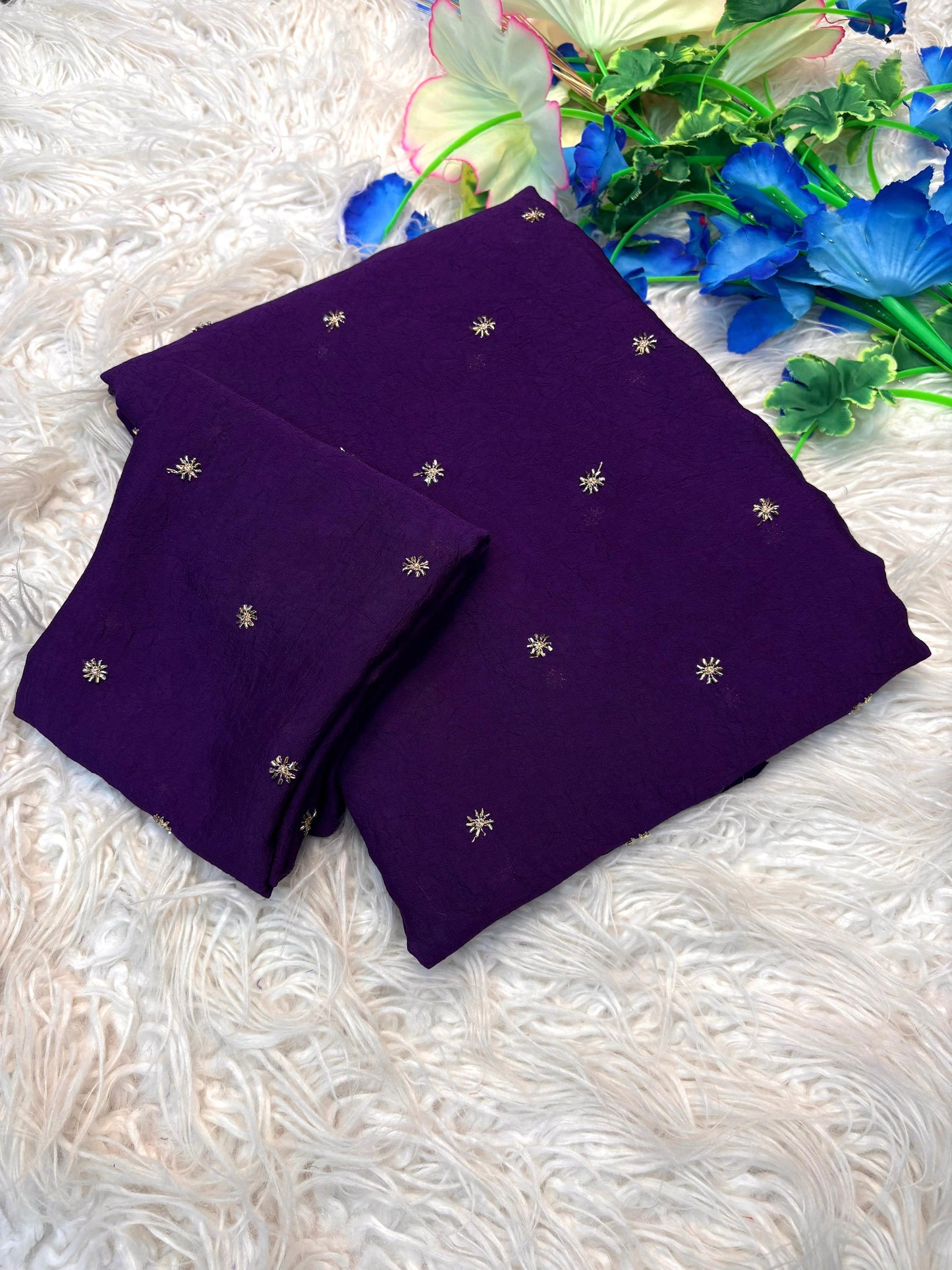 Rangoli Crush Fabric Saree