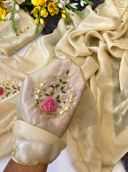 Designer Khatli Handwork Silk Saree