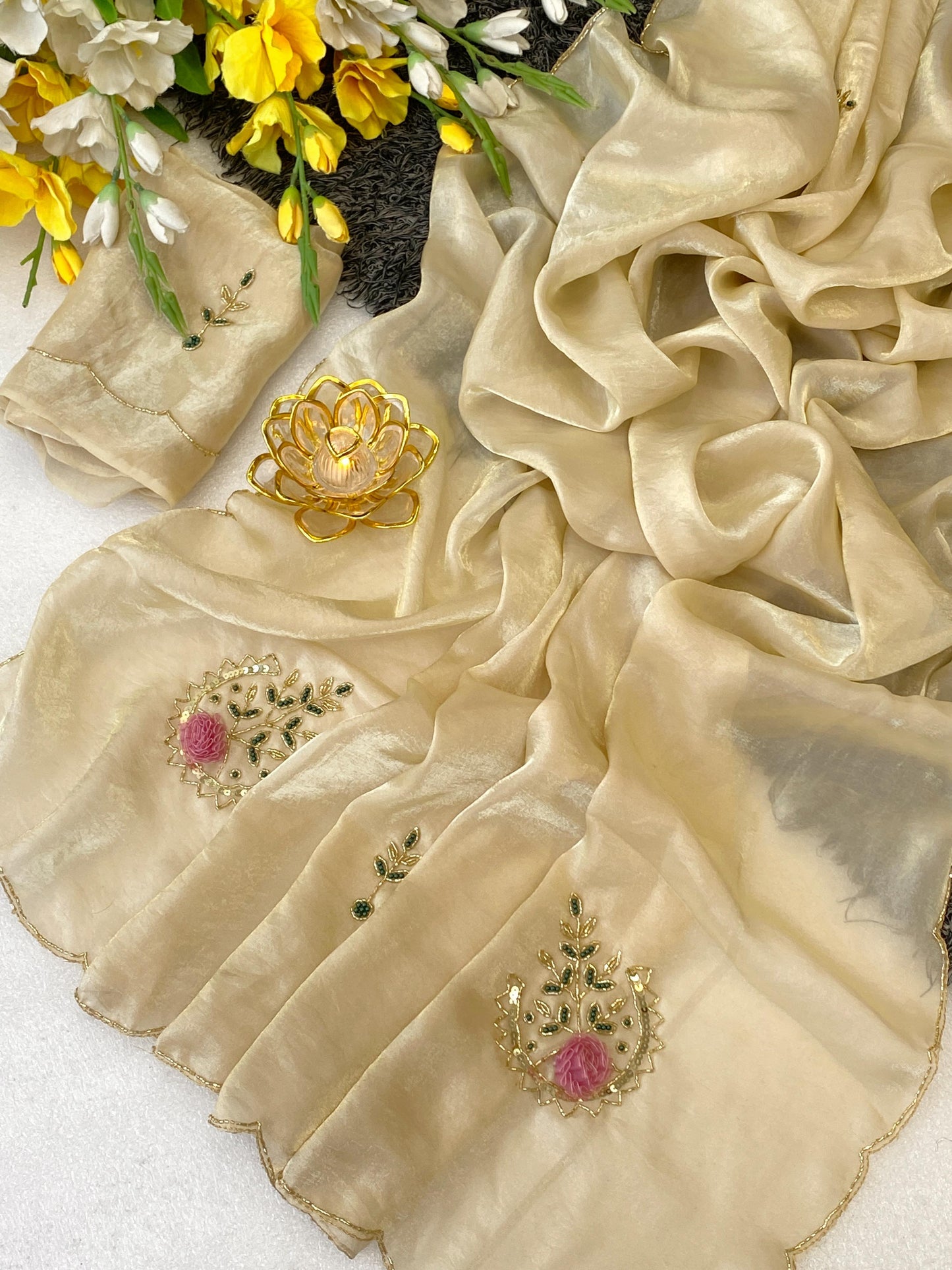 Designer Khatli Handwork Silk Saree