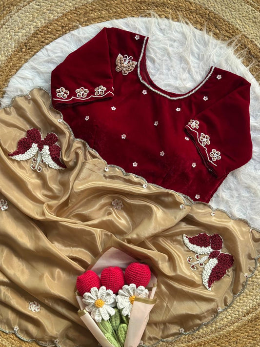 HO silk handwork saree