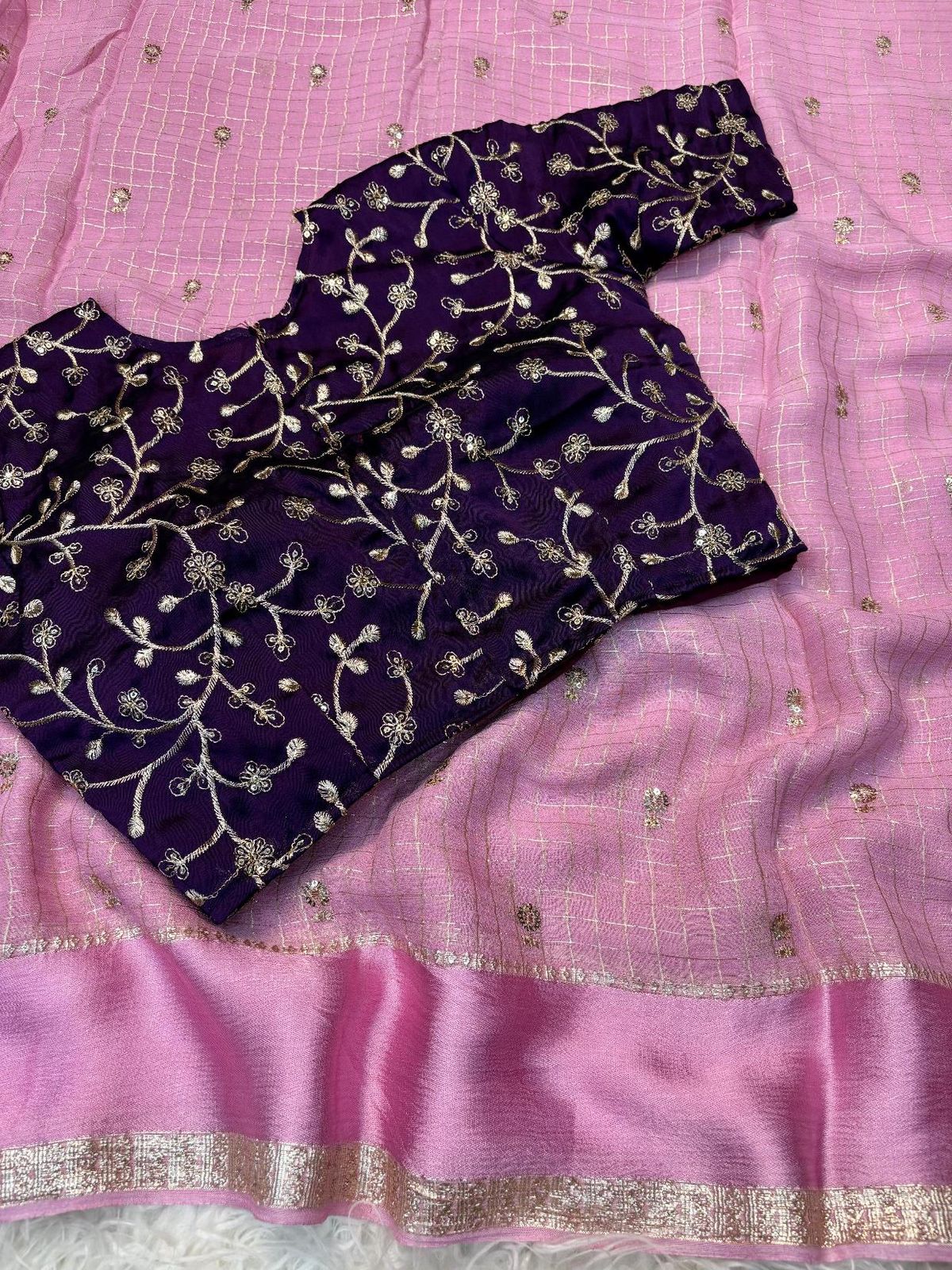 Elegant Viscose Georgette Saree