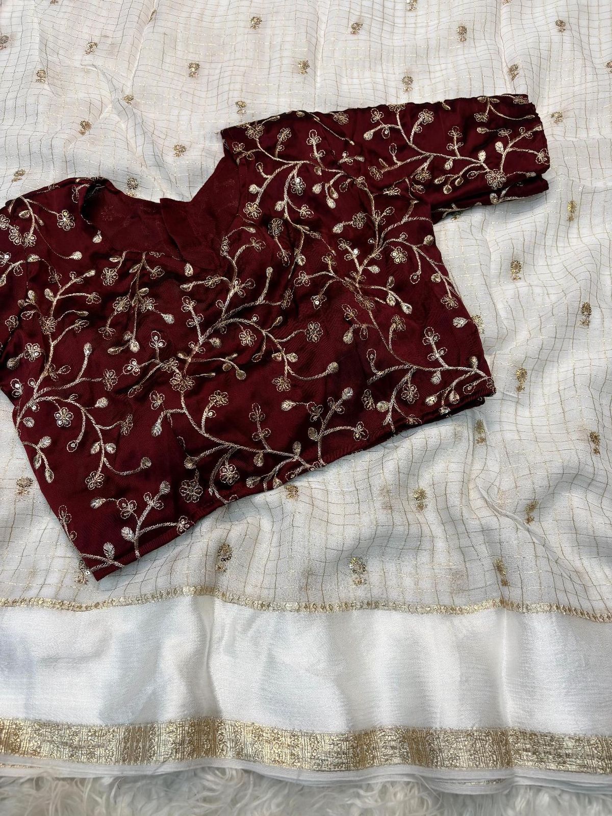 Elegant Viscose Georgette Saree