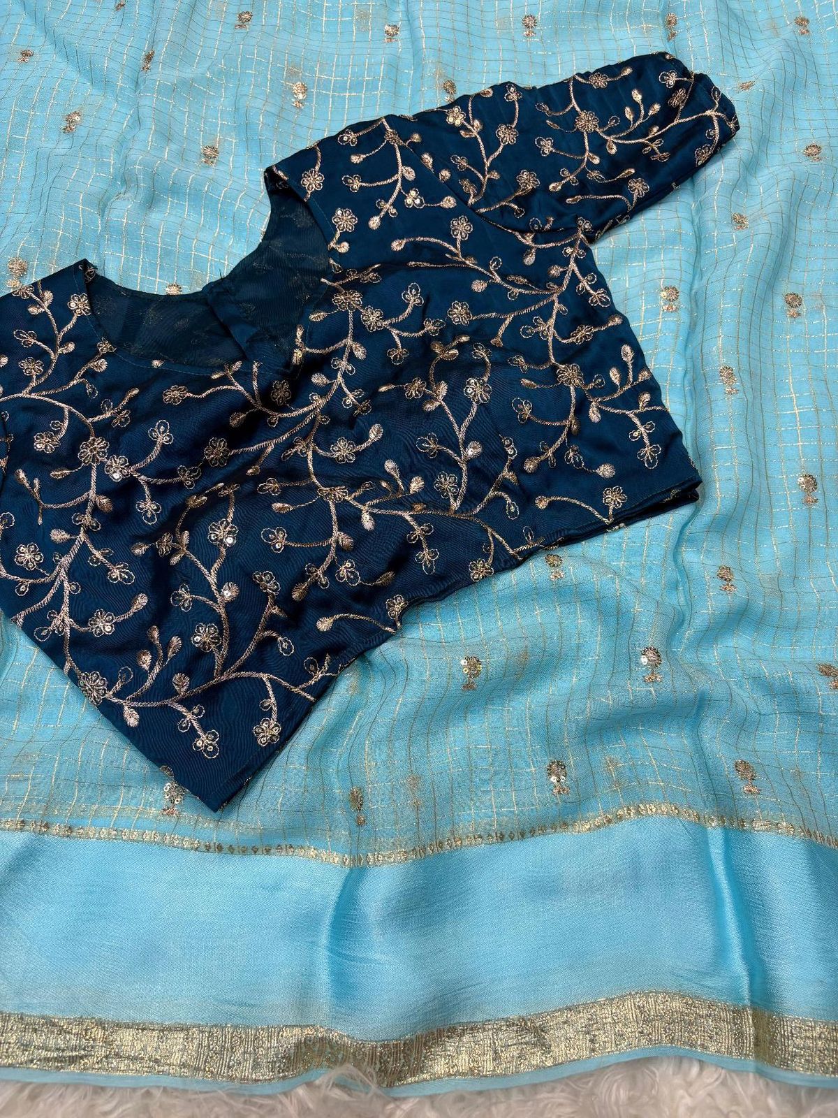 Elegant Viscose Georgette Saree