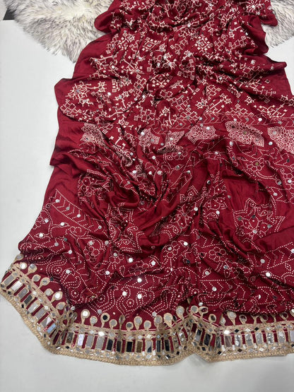 Elegant Pure Satin Silk Saree