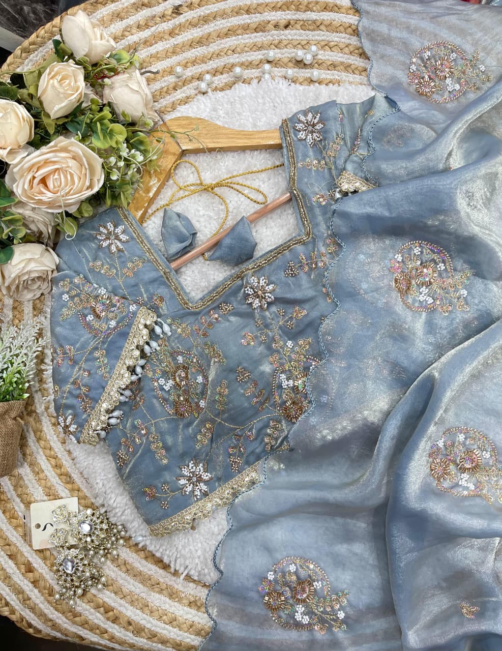 Elegant Space Silk Saree