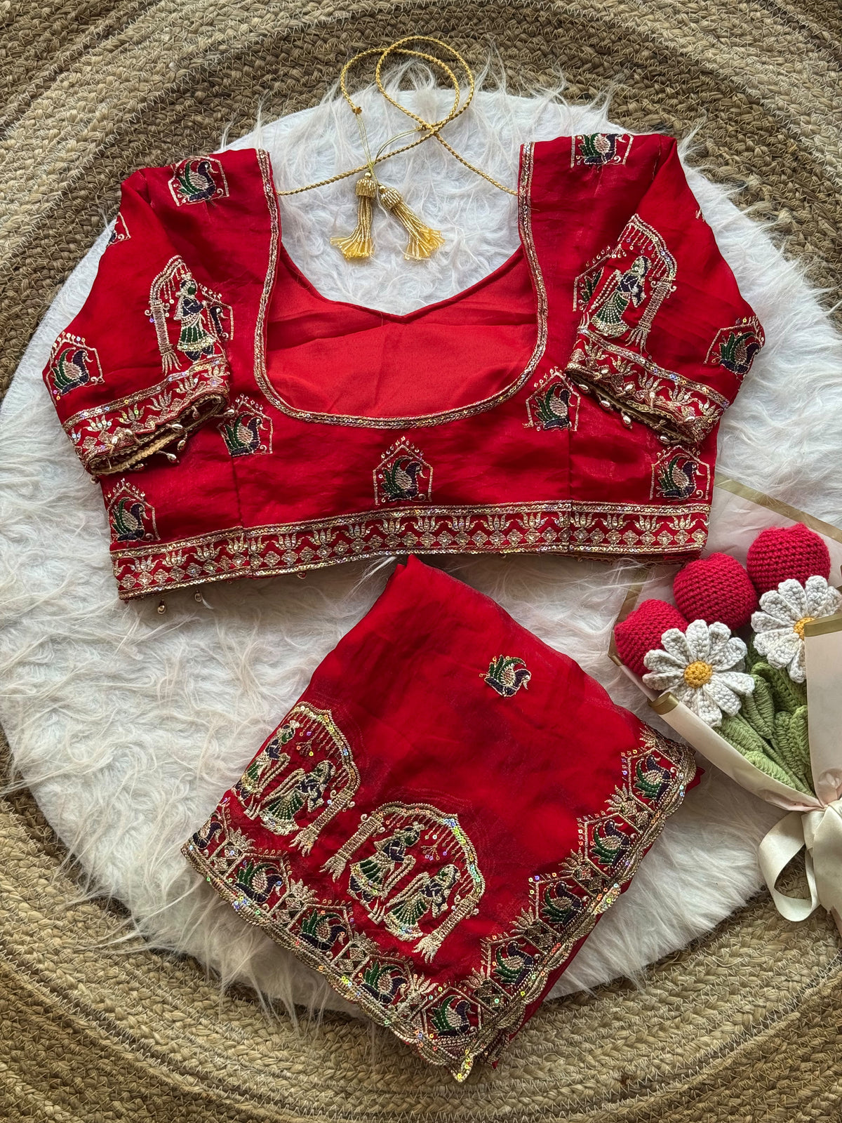Karwa Chauth Special Red Saree ❤️