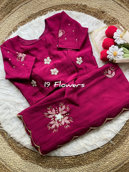 Rangoli Crush Silk with Handwork