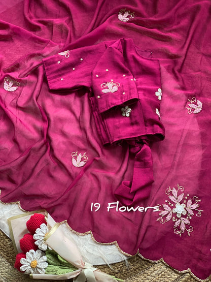 Rangoli Crush Silk with Handwork