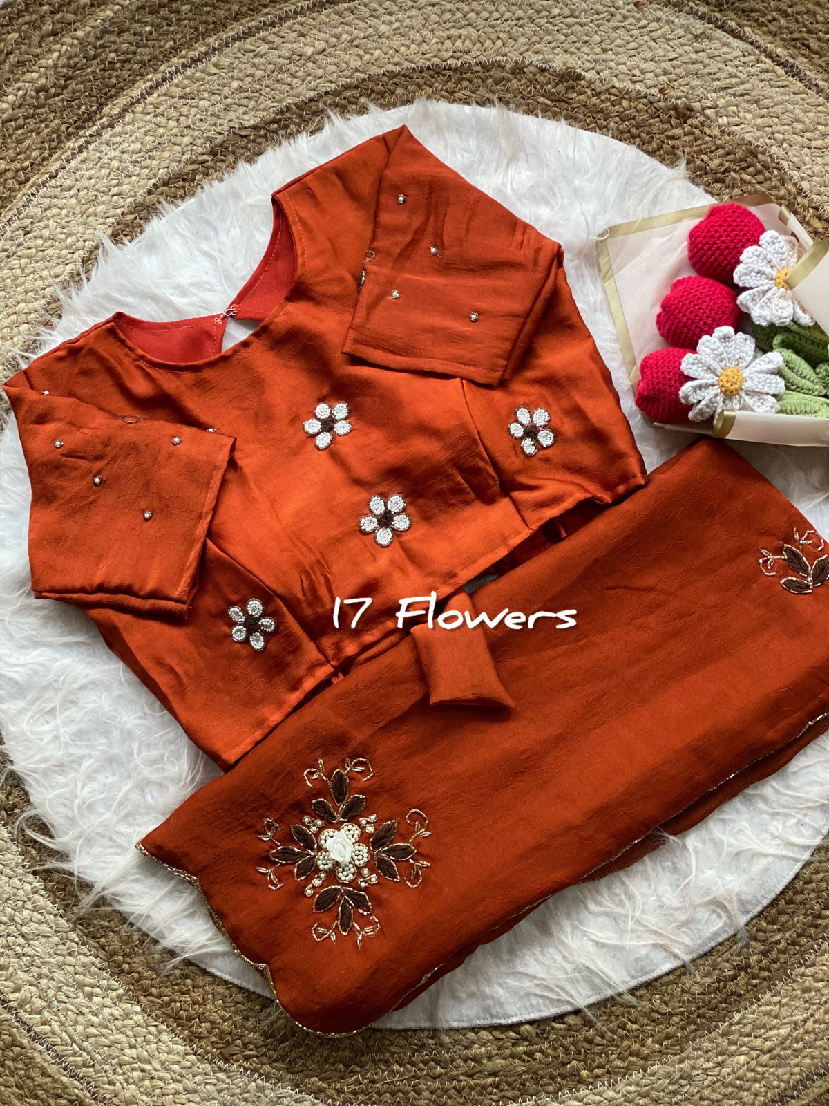 Rangoli Crush Silk Saree with Resham & Cutdana Handwork by women shoppee