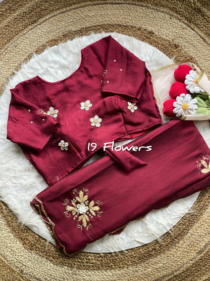 Rangoli Crush Silk Saree with Resham & Cutdana Handwork by women shoppee