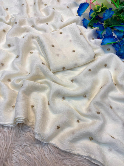 Rangoli Crush Fabric Saree